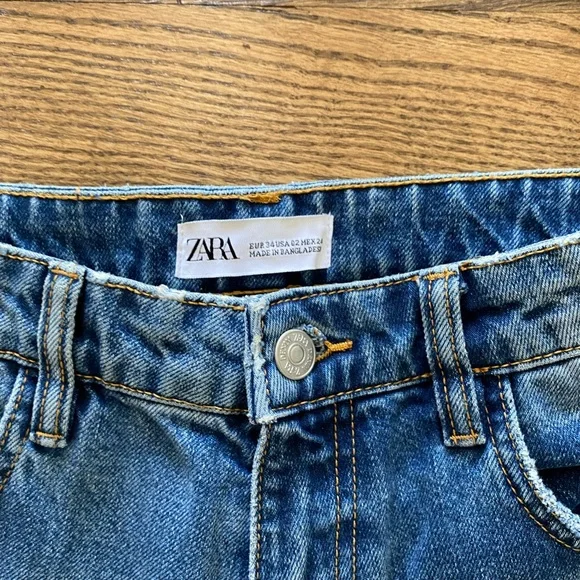Zara Ripped Straight Fit Jean - Picture 2 of 4